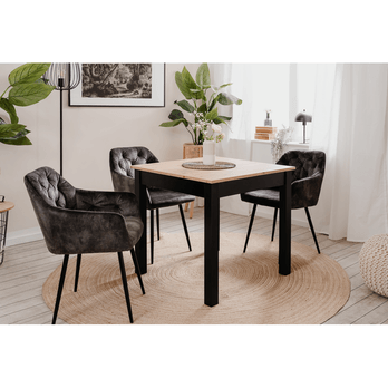 Jedálenský stôl BUD 80 dub artisan/čierna 1