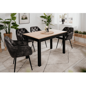 Jedálenský stôl BUD dub artisan/čierna, 120x70 cm 1