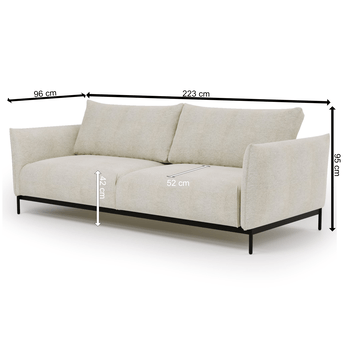 Pohovka BUENO krémová 9