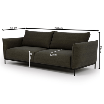 Pohovka BUENO sivohnedá 9