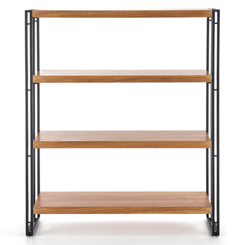 Regál BULAVOR 1 zlatý dub/čierna 2