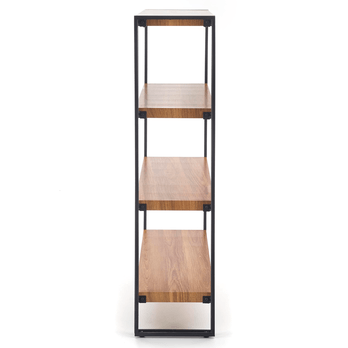 Regál BULAVOR 1 zlatý dub/čierna 3