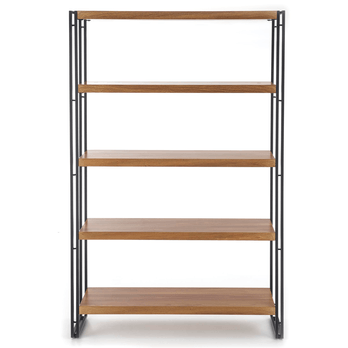 Regál BULAVOR 2 zlatý dub/čierna 2