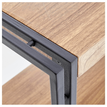 Regál BULAVOR 2 zlatý dub/čierna 4