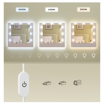 Toaletný stolík BULBS 1 biela 2