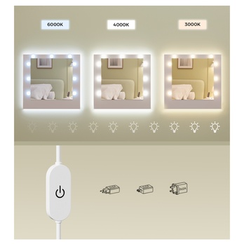 Toaletný stolík BULBS 2 biela 2