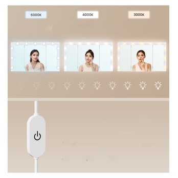 Toaletný stolík s LED osvetlením BULBS 2 biela 3