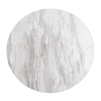 Jedálenský stôl BULZONU biely mramor/čierna 2