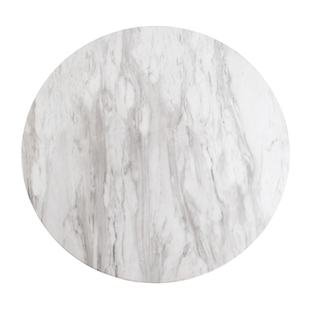 Jedálenský stôl BULZONU biely mramor/zlatá 2