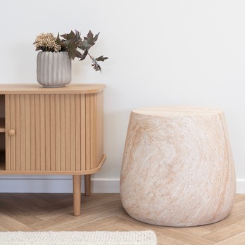 Záhradný prístavný stolík BUNN prírodný, priemer 48 cm 1