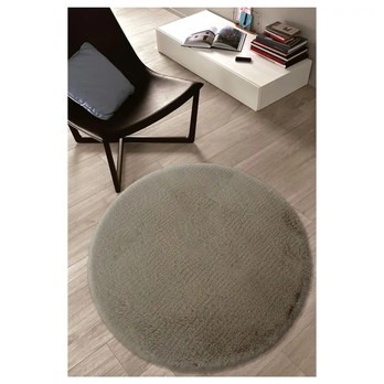 Koberec BUNNY tmavohnedá, priemer 120 cm 1