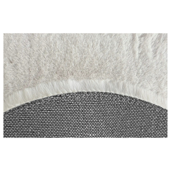 Koberec BUNNY snehovo biela, priemer 80 cm 4