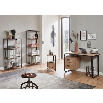 Prístavný stolík BURGOS čierna/dub svetlý 1