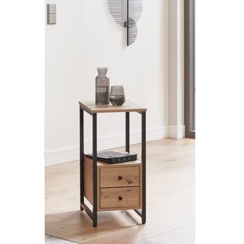 Prístavný stolík BURGOS čierna/dub svetlý 4