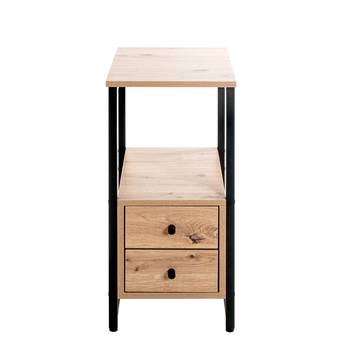 Prístavný stolík BURGOS čierna/dub svetlý 5