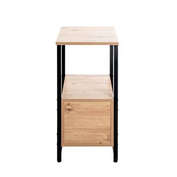 Prístavný stolík BURGOS čierna/dub svetlý 6