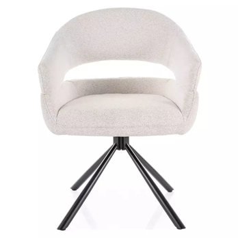 Jedálenská stolička BURGU béžová/čierna 2