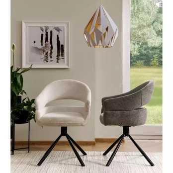 Jedálenská stolička BURGU béžová/čierna 1