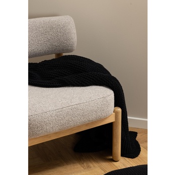 Kreslo BURLEY béžová/dub 1