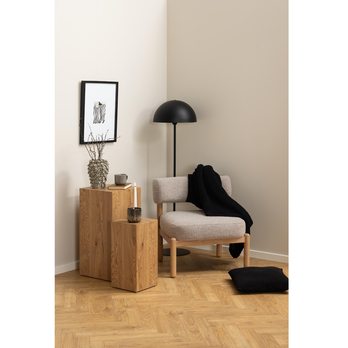 Kreslo BURLEY béžová/dub 2