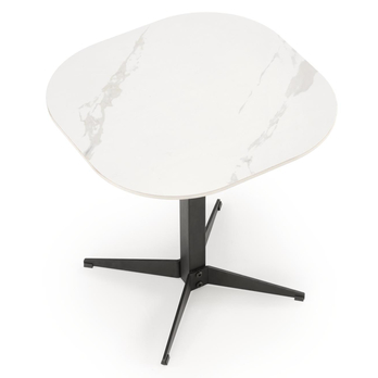 Konferenčný stolík BURNO I biely mramor/čierna 2