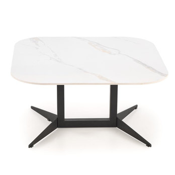 Konferenčný stolík BURNO II biely mramor/čierna 1