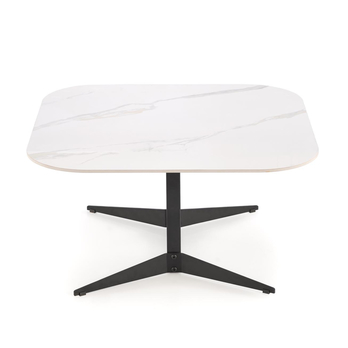 Konferenčný stolík BURNO II biely mramor/čierna 2