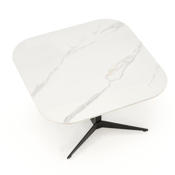 Konferenčný stolík BURNO II biely mramor/čierna 3