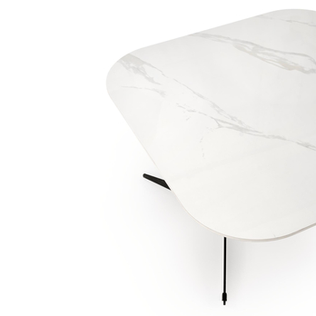Konferenčný stolík BURNO II biely mramor/čierna 5