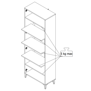 Skriňa na topánky BUSETO 2K biela 5