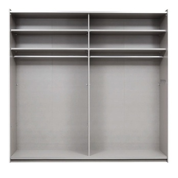 Šatníková skriňa CADENCE II imitácia betónu/tmavosivá, šírka 261 cm 2