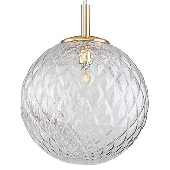 Závesné svietidlo CADIX zlatá/priehľadná, priemer 21 cm 2