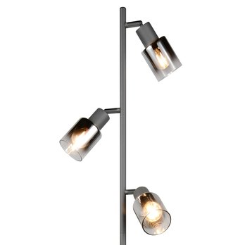 Stojacia lampa CADIZ čierna/dymové sklo 1