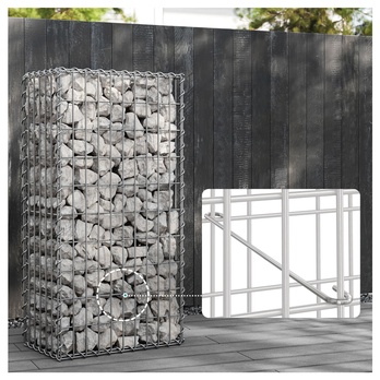 Gabiónový kôš CAGE strieborná, 100x30x50 cm 3