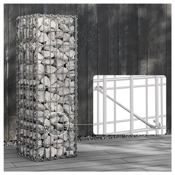 Gabiónový kôš CAGE strieborná, 100x30x30 cm 3