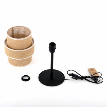 Stolná lampa CALISTO prírodná/čierna 6