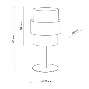 Stolná lampa CALISTO prírodná/čierna 7