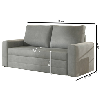 Pohovka CALLIOPE svetlosivá 4