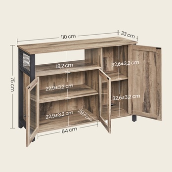 Komoda CAMEL prírodná 5