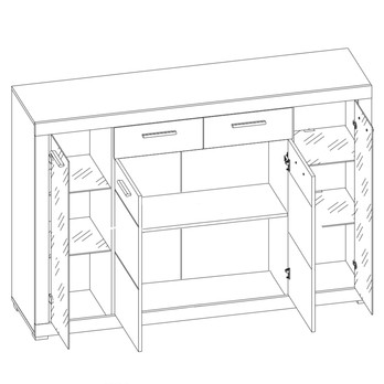 Komoda CANCAN orech satin touchwood 2