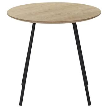 Prístavný stolík CANNETO dub/čierna, ⌀ 48 cm 1
