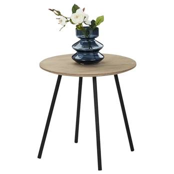 Prístavný stolík CANNETO dub/čierna, ⌀ 40 cm 1
