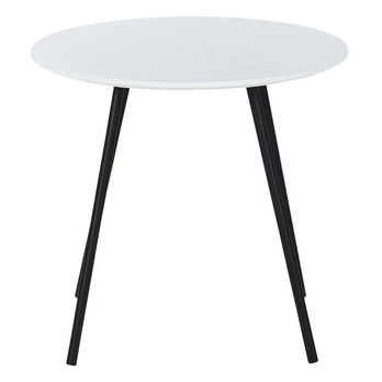 Prístavný stolík CANNETO biela/čierna, ⌀ 48 cm 2