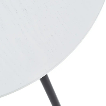 Prístavný stolík CANNETO biela/čierna, ⌀ 48 cm 3