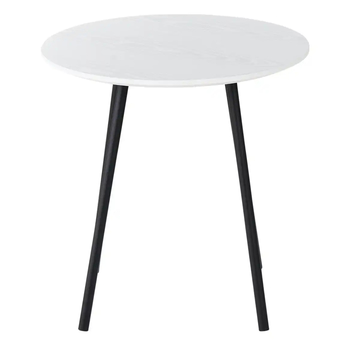 Prístavný stolík CANNETO biela/čierna, ⌀ 40 cm 2