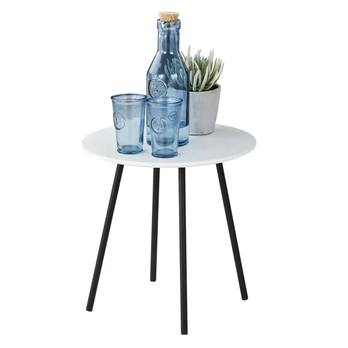 Prístavný stolík CANNETO biela/čierna, ⌀ 40 cm 1