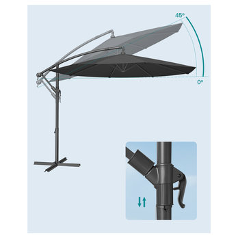 Slnečník CANTILE 2 sivá 3