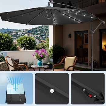 Slnečník CANTILE sivá 6