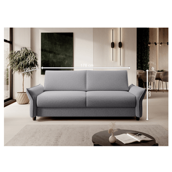 Pohovka CANTO 120 svetlosivá 3