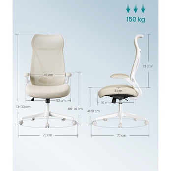 Kancelárska stolička CAPPU krémová 3